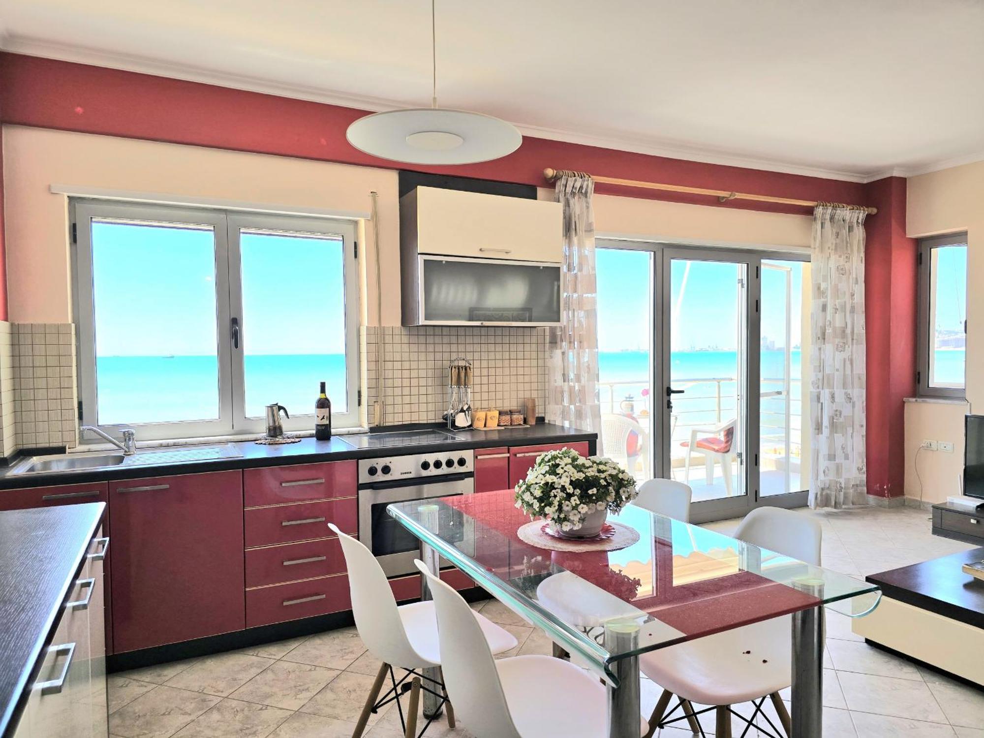 Sea View Apartments In Драч Екстериор снимка