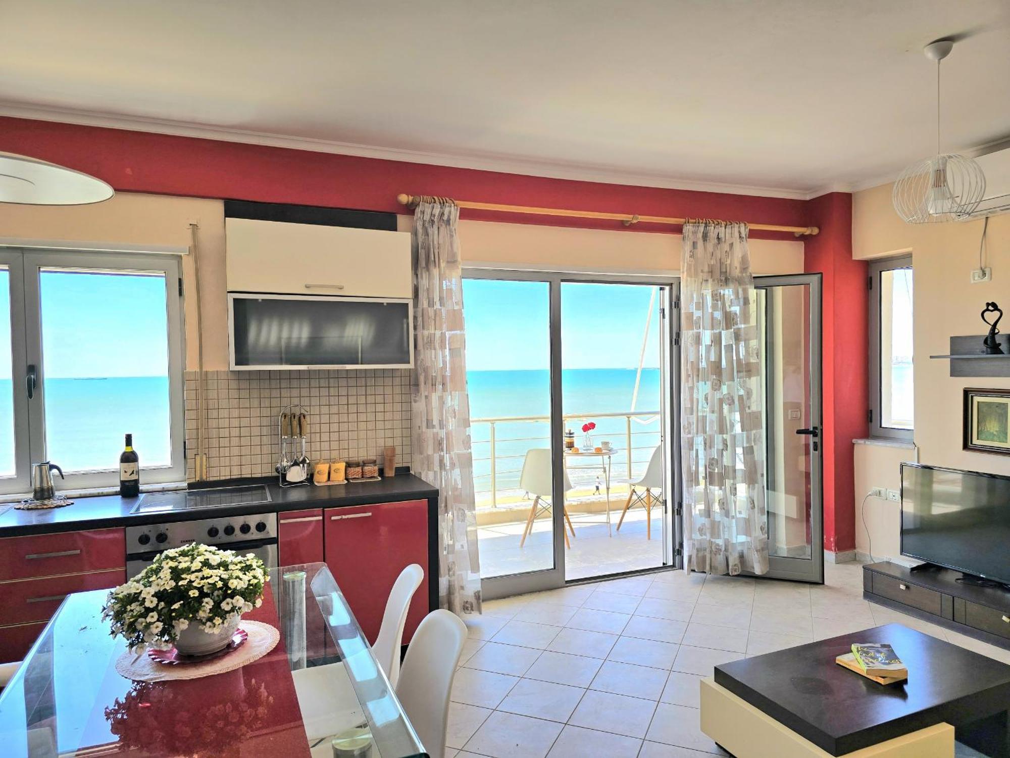 Sea View Apartments In Драч Екстериор снимка